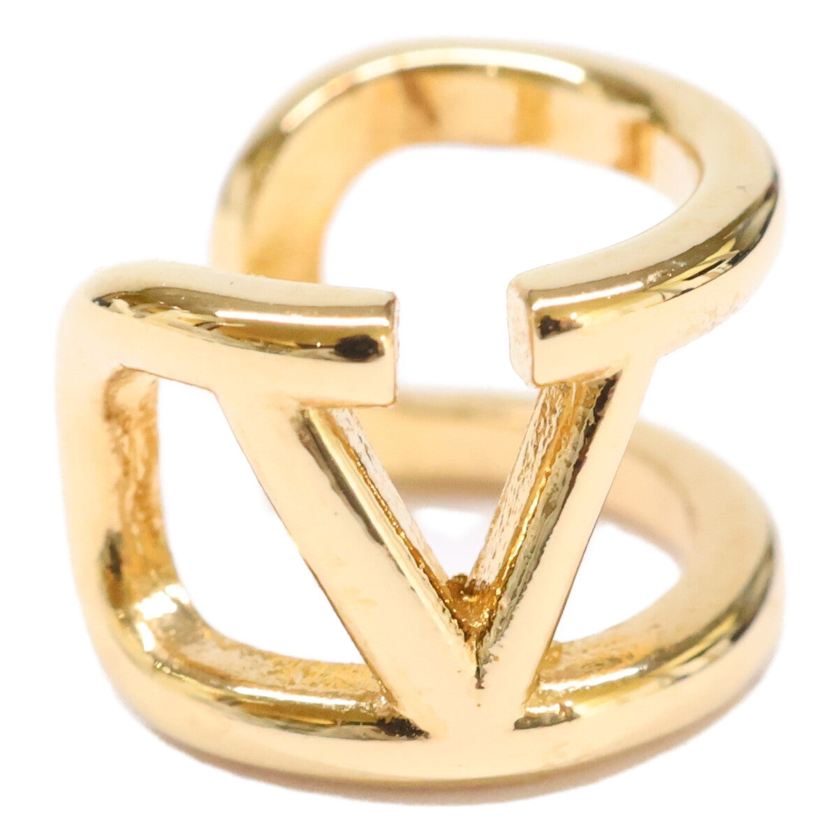 Valentino Garavani ヴァレンティノガラヴァーニ 【美品】Vロゴ シグネチャー メタル シングル イヤリング