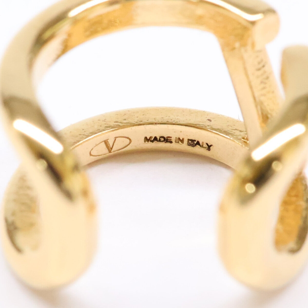 Valentino Garavani ヴァレンティノガラヴァーニ 【美品】Vロゴ シグネチャー メタル シングル イヤリング