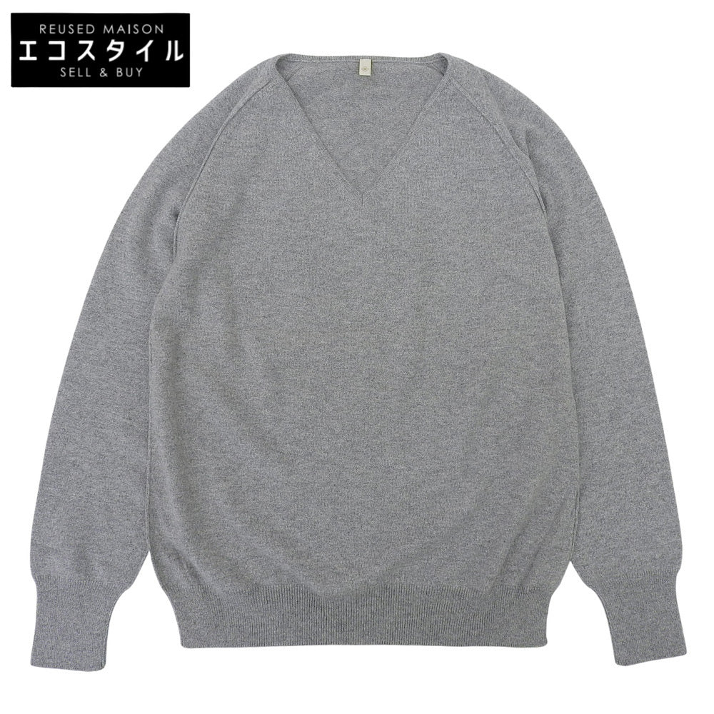 TOYOBOSHI トウヨウボウシ 新品同様 糸衣 カシミヤ100 Vネック セーター トップス レディース ライトグレー 2 07IT-BC0001 トップス 2