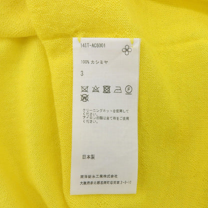 TOYOBOSHI トウヨウボウシ 新品同様 糸衣 CHAUSU カシミヤ ニット トップス レディース イエロー 3 14IT-AC6001 トップス 3