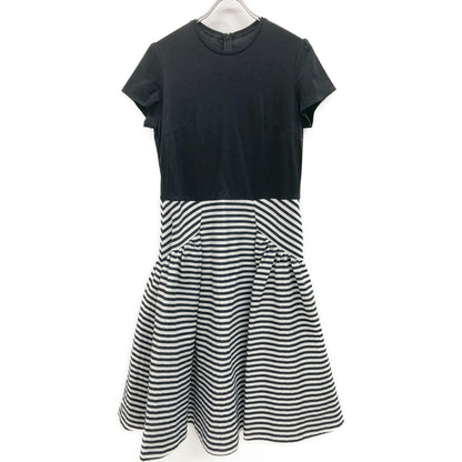 BORDERS at BALCONY ボーダーズアットバルコニー BD2011P-2K-04 ﾌﾞﾗｯｸ Tｼｬﾂ ﾀｯｸﾎﾞｰﾀﾞｰ ﾜﾝﾋﾟｰｽ ワンピース 36