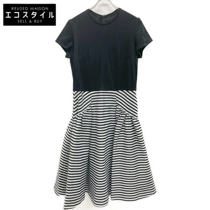 BORDERS at BALCONY ボーダーズアットバルコニー BD2011P-2K-04 ﾌﾞﾗｯｸ Tｼｬﾂ ﾀｯｸﾎﾞｰﾀﾞｰ ﾜﾝﾋﾟｰｽ ワンピース 36