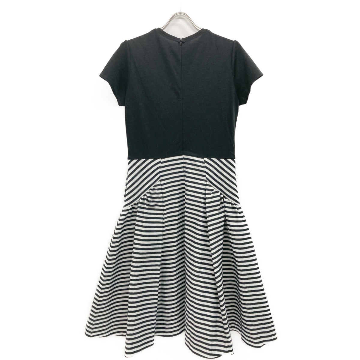 BORDERS at BALCONY ボーダーズアットバルコニー BD2011P-2K-04 ﾌﾞﾗｯｸ Tｼｬﾂ ﾀｯｸﾎﾞｰﾀﾞｰ ﾜﾝﾋﾟｰｽ ワンピース 36