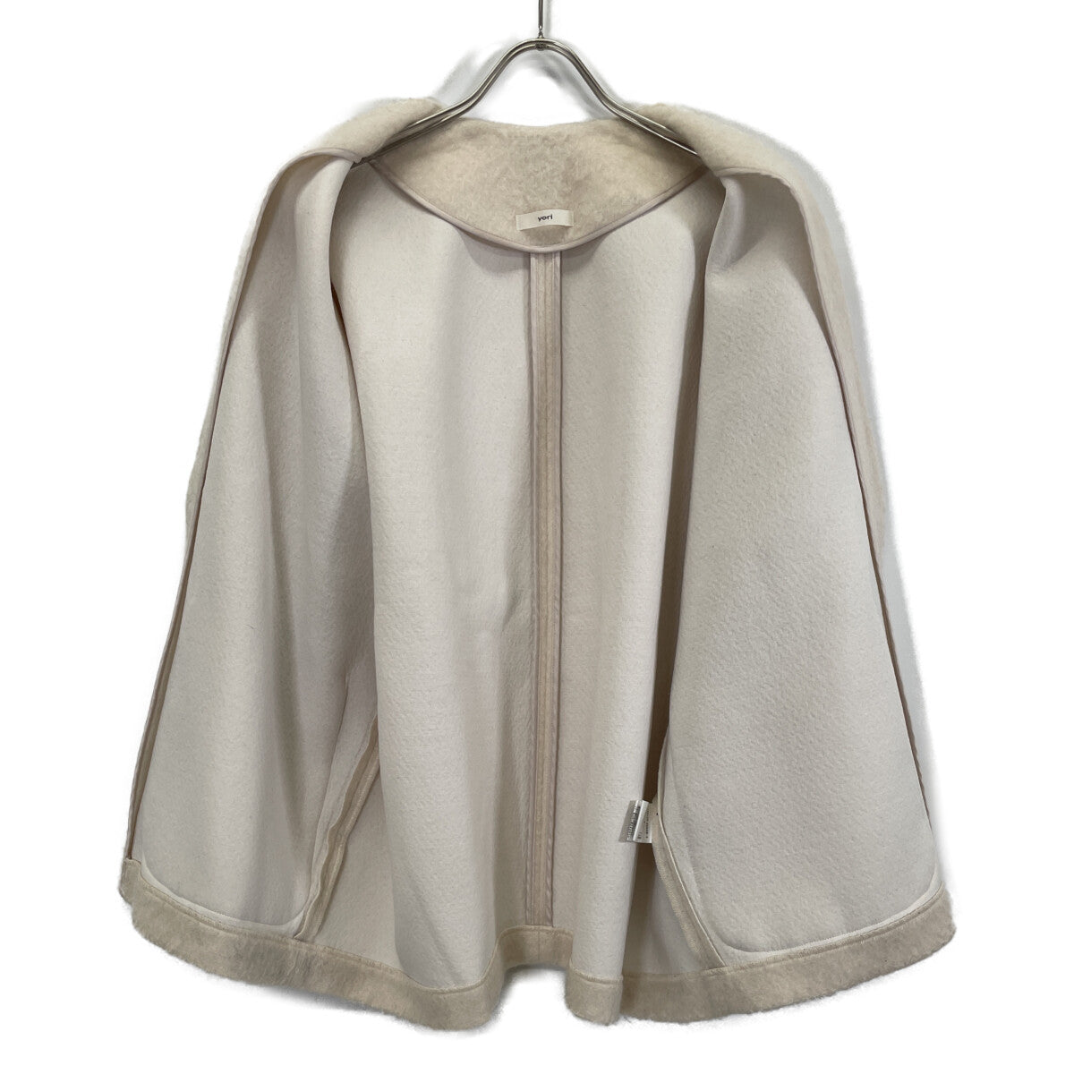 yori ヨリ YR2125-098AW-6 ﾋﾟﾝｸ ﾓﾍｱ混 ｼｬｷﾞｰ ｺｰﾄ ジャケット F