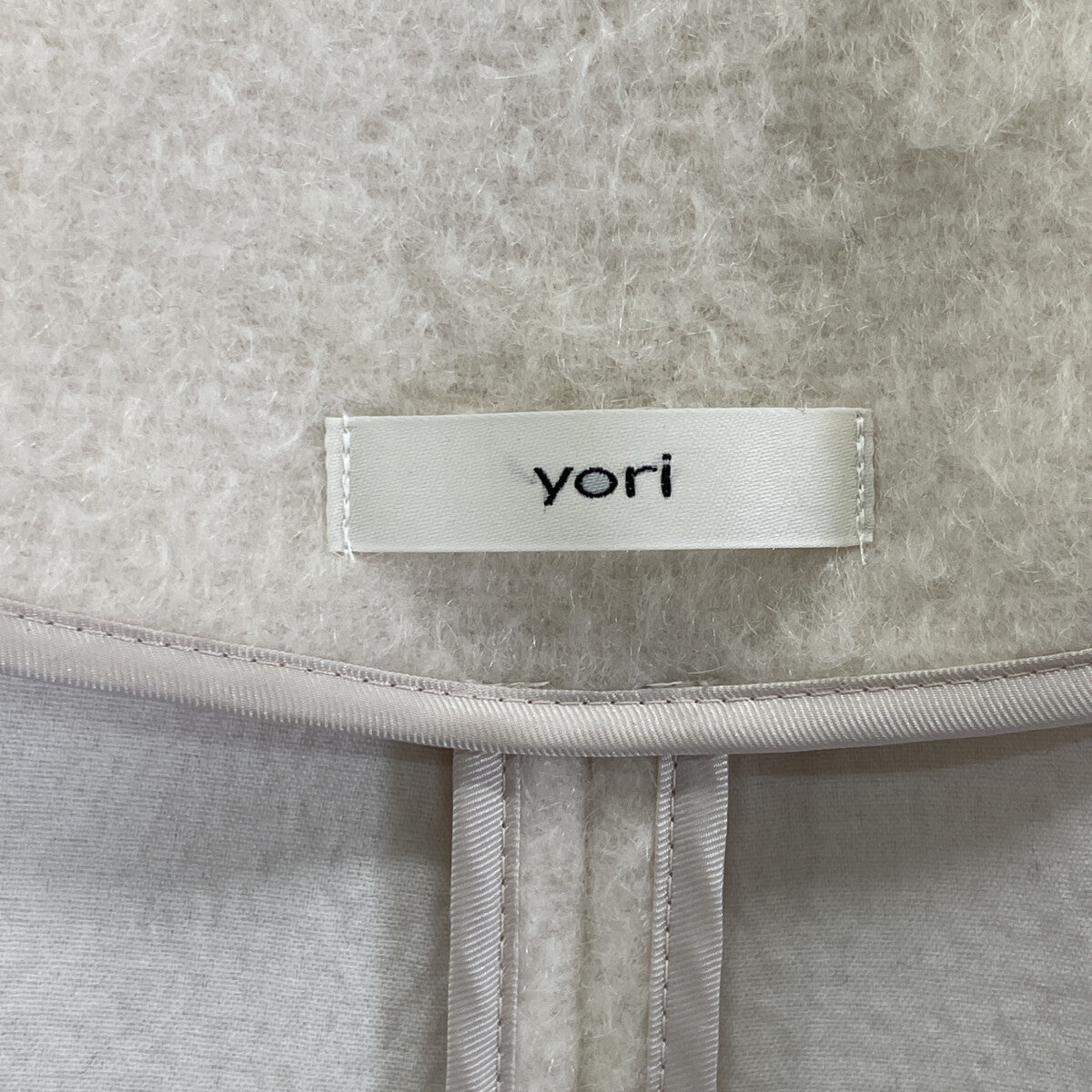 yori ヨリ YR2125-098AW-6 ﾋﾟﾝｸ ﾓﾍｱ混 ｼｬｷﾞｰ ｺｰﾄ ジャケット F