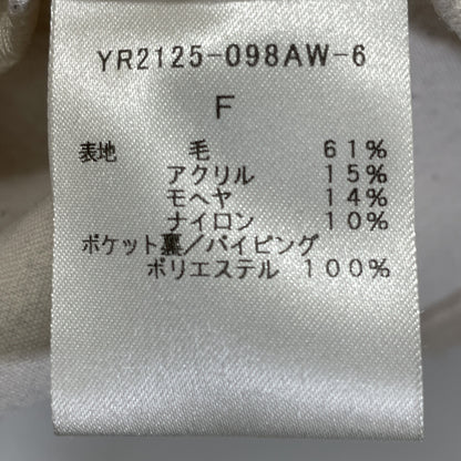 yori ヨリ YR2125-098AW-6 ﾋﾟﾝｸ ﾓﾍｱ混 ｼｬｷﾞｰ ｺｰﾄ ジャケット F