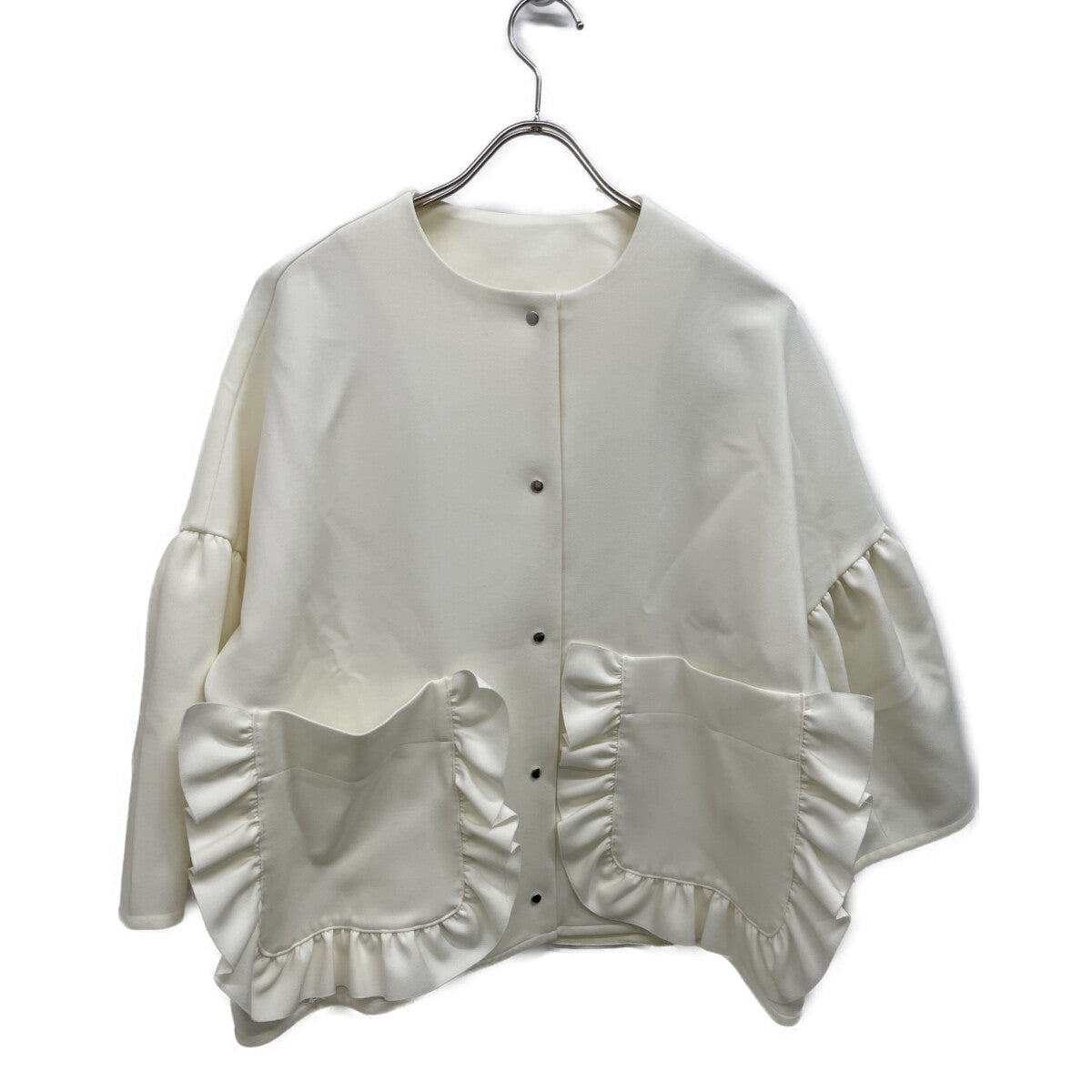 yori ヨリ YR2225-006SP-3 ﾎﾜｲﾄ ﾌﾘﾙｼﾞｬｹｯﾄ ジャケット F