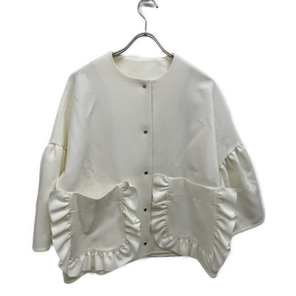 yori ヨリ YR2225-006SP-3 ﾎﾜｲﾄ ﾌﾘﾙｼﾞｬｹｯﾄ ジャケット F