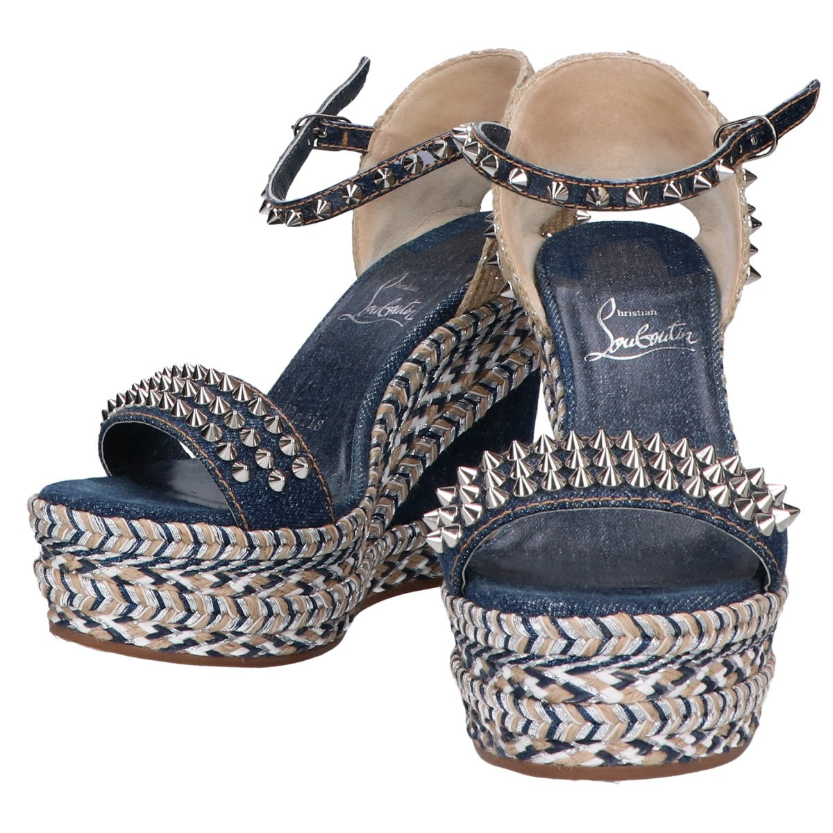 Christian Louboutin クリスチャンルブタン デニム マドモニカ ウェッジソール パンプス 36