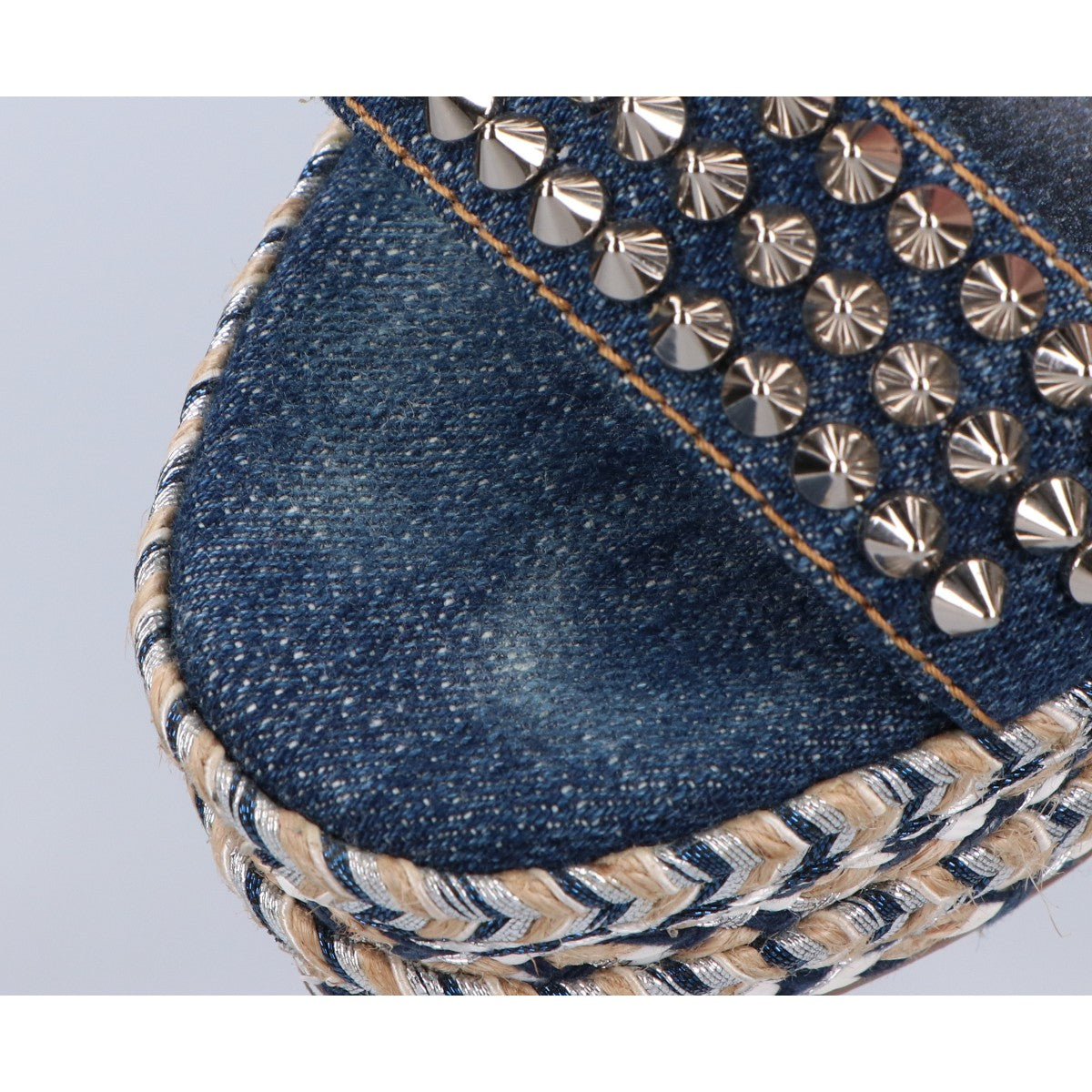 Christian Louboutin クリスチャンルブタン デニム マドモニカ ウェッジソール パンプス 36