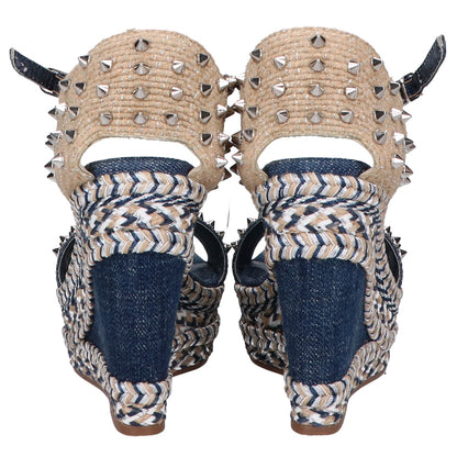 Christian Louboutin クリスチャンルブタン デニム マドモニカ ウェッジソール パンプス 36