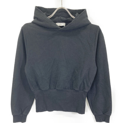 BALENCIAGA バレンシアガ 21年 698485 ﾌﾞﾗｯｸ ｸﾛｯﾌﾟﾄﾞﾊﾟｰｶｰ トップス S