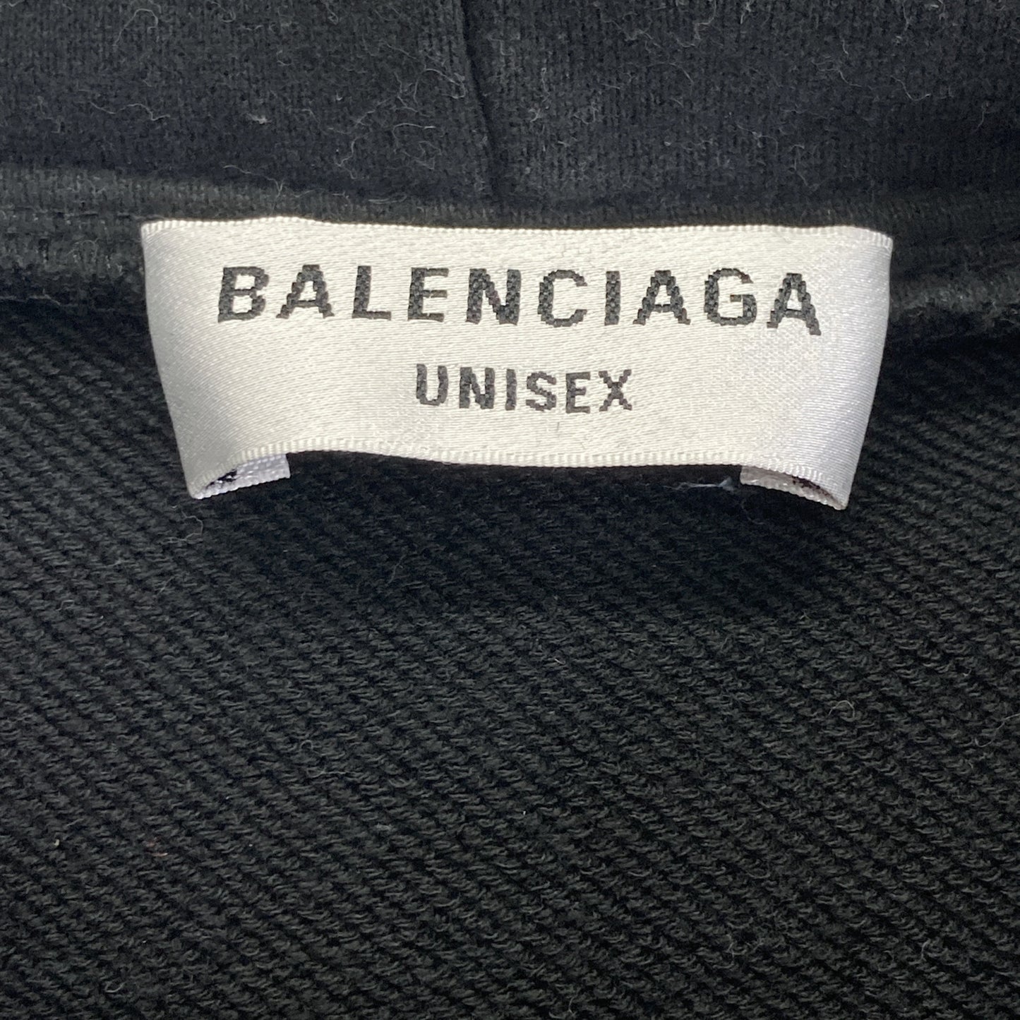 BALENCIAGA バレンシアガ 21年 698485 ﾌﾞﾗｯｸ ｸﾛｯﾌﾟﾄﾞﾊﾟｰｶｰ トップス S