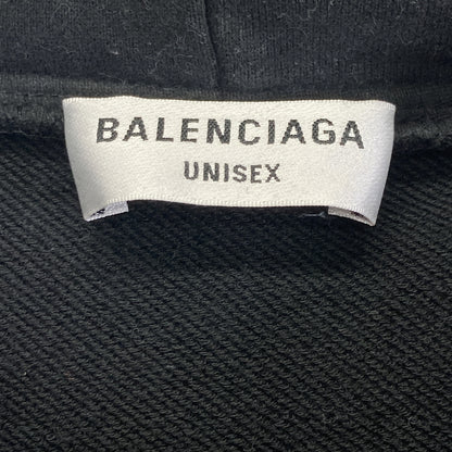 BALENCIAGA バレンシアガ 21年 698485 ﾌﾞﾗｯｸ ｸﾛｯﾌﾟﾄﾞﾊﾟｰｶｰ トップス S