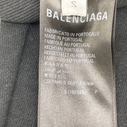 BALENCIAGA バレンシアガ 21年 698485 ﾌﾞﾗｯｸ ｸﾛｯﾌﾟﾄﾞﾊﾟｰｶｰ トップス S