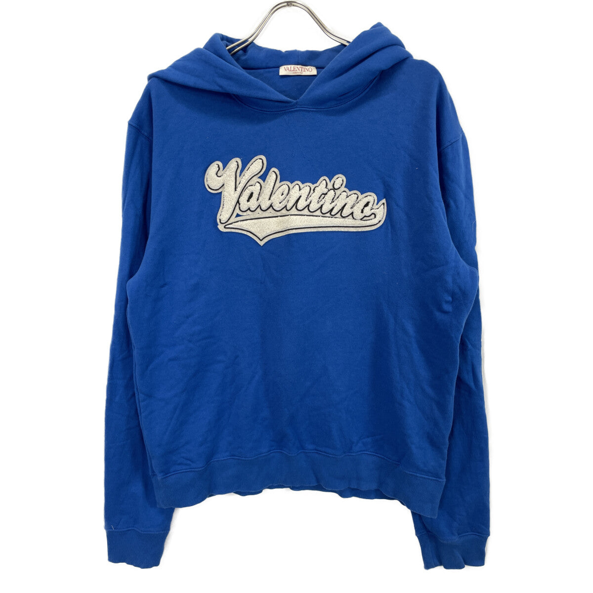 VALENTINO ヴァレンティノ 1V3MF22U8RM 22AW ﾌﾞﾙｰ 刺繍ﾛｺﾞﾊﾟｯﾁﾊﾟｰｶｰ トップス 3XL