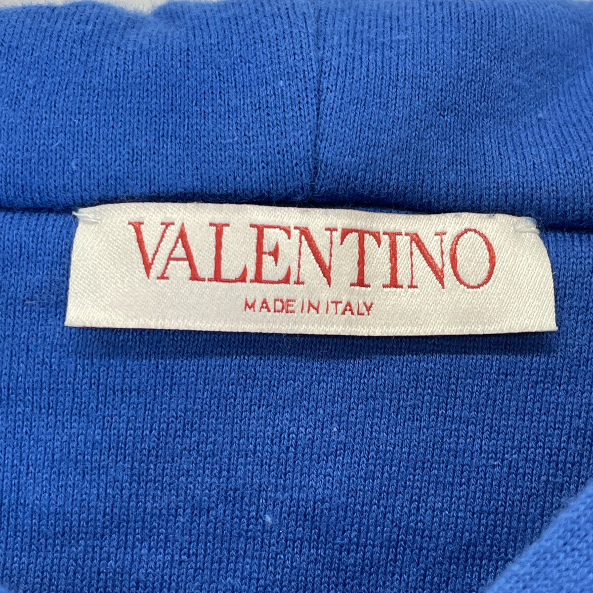 VALENTINO ヴァレンティノ 1V3MF22U8RM 22AW ﾌﾞﾙｰ 刺繍ﾛｺﾞﾊﾟｯﾁﾊﾟｰｶｰ トップス 3XL
