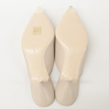 BOTTEGA VENETA ボッテガヴェネタ 【新品同様】レザー ポンテッドトゥ ミュール/ シューズ 34 1/2