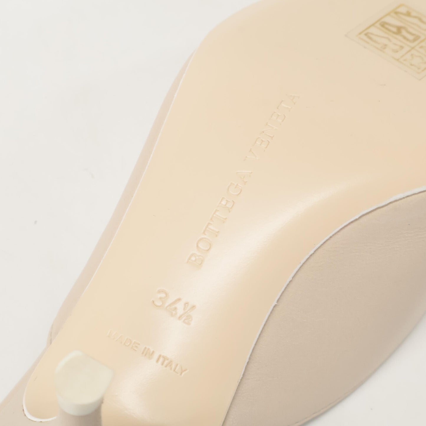 BOTTEGA VENETA ボッテガヴェネタ 【新品同様】レザー ポンテッドトゥ ミュール/ シューズ 34 1/2