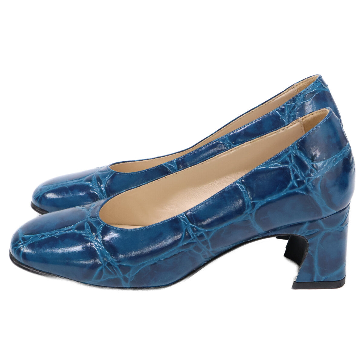 TOD'S トッズ 【美品】型押しレザー ラウンドトゥ シューズ 35