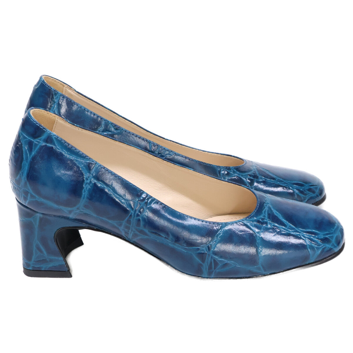 TOD'S トッズ 【美品】型押しレザー ラウンドトゥ シューズ 35