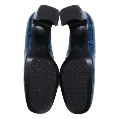 TOD'S トッズ 【美品】型押しレザー ラウンドトゥ シューズ 35