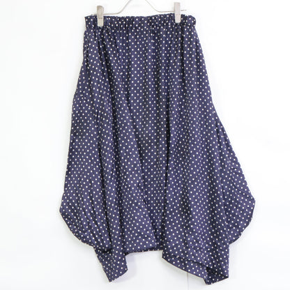 COMMEdesGARCONS コムデギャルソン ｺﾑｺﾑ RC-S019 AD2018 ﾈｲﾋﾞｰ ﾄﾞｯﾄ 変形ｽｶｰﾄ スカート S