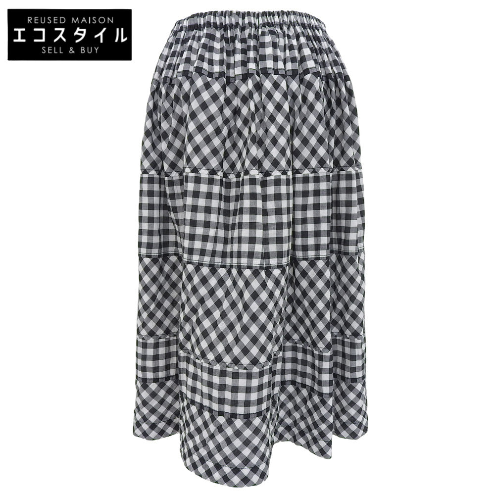 tricotCOMMEdesGARCONS トリココムデギャルソン 美品 ギンガムチェック スカート レディース ブラック×ホワイト TM-S039 AD2013 スカート ―