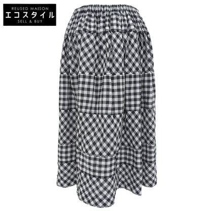 tricotCOMMEdesGARCONS トリココムデギャルソン 美品 ギンガムチェック スカート レディース ブラック×ホワイト TM-S039 AD2013 スカート ―