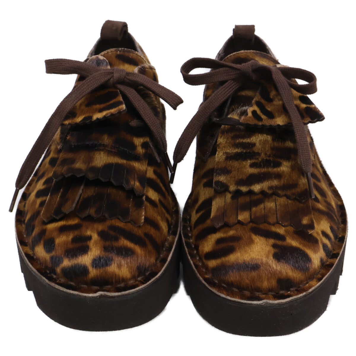 Clarks クラークス ｘEngineered Garments エンジニアド ガーメンツ【新品同様】23514 00060 Desert Khan EG ハラコ レオパード柄 シューズ