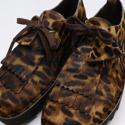 Clarks クラークス ｘEngineered Garments エンジニアド ガーメンツ【新品同様】23514 00060 Desert Khan EG ハラコ レオパード柄 シューズ