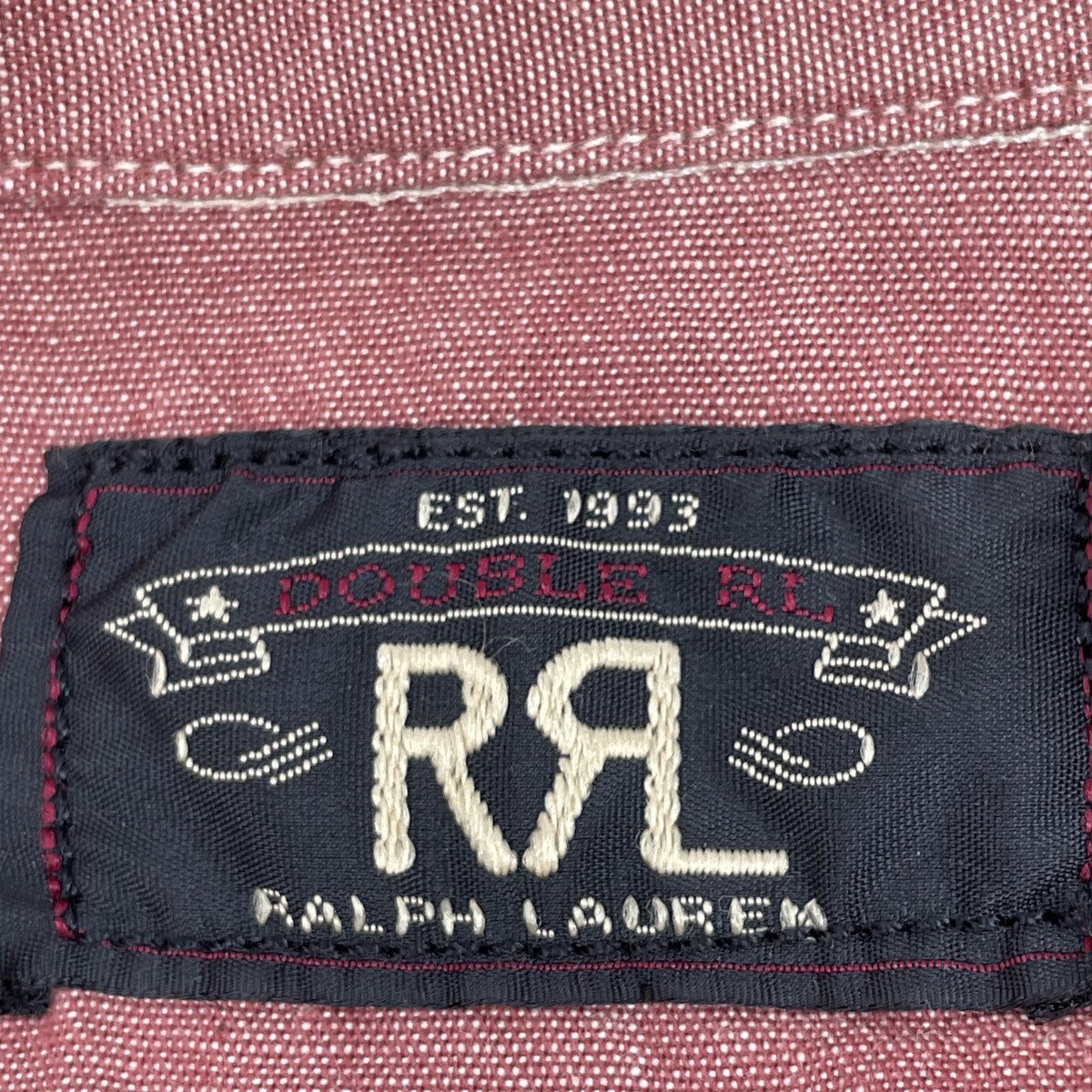 RRL ダブルアールエル ﾚｯﾄﾞ 25SS ｾﾙｳﾞｨｯｼﾞﾃﾞｨﾃｰﾙ ｼｬﾝﾌﾞﾚｰ ﾜｰｸｼｬﾂ トップス S