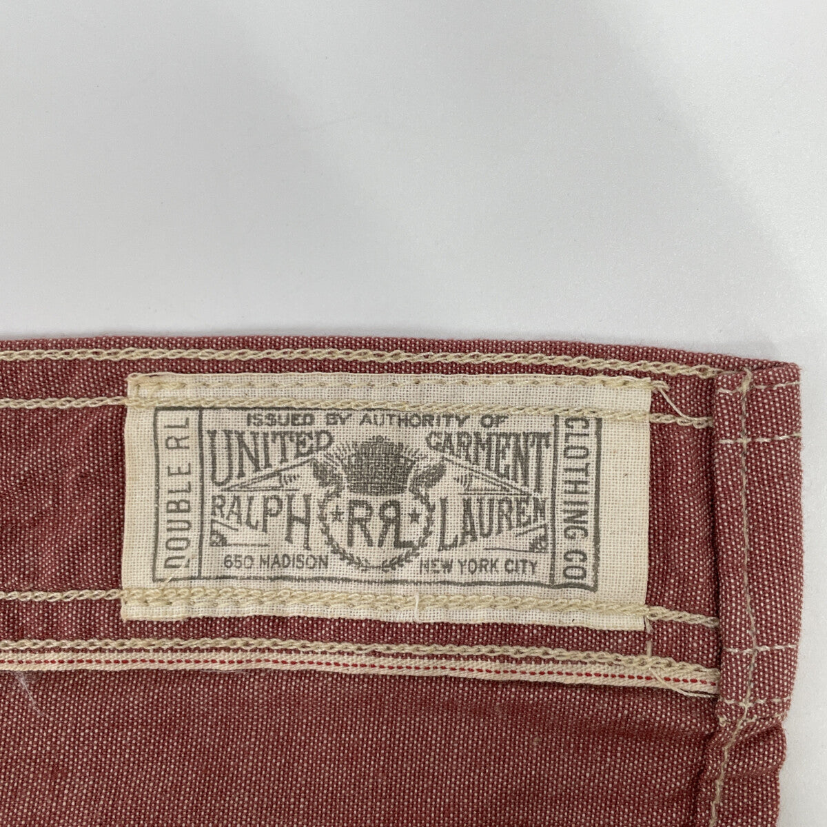 RRL ダブルアールエル ﾚｯﾄﾞ 25SS ｾﾙｳﾞｨｯｼﾞﾃﾞｨﾃｰﾙ ｼｬﾝﾌﾞﾚｰ ﾜｰｸｼｬﾂ トップス S