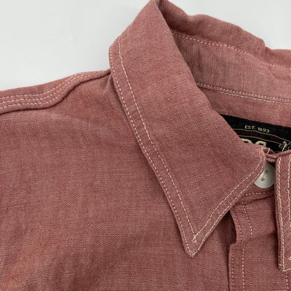 RRL ダブルアールエル ﾚｯﾄﾞ 25SS ｾﾙｳﾞｨｯｼﾞﾃﾞｨﾃｰﾙ ｼｬﾝﾌﾞﾚｰ ﾜｰｸｼｬﾂ トップス S