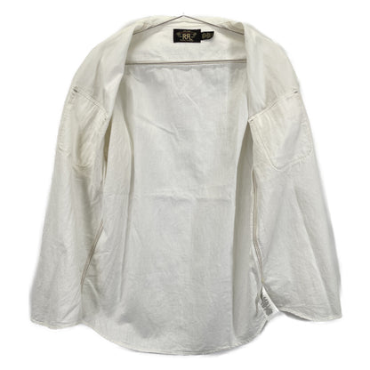 RRL ダブルアールエル ﾎﾜｲﾄ 25SS ｾﾙｳﾞｨｯｼﾞﾃﾞｨﾃｰﾙ ｼｬﾝﾌﾞﾚｰ ﾜｰｸｼｬﾂ トップス S