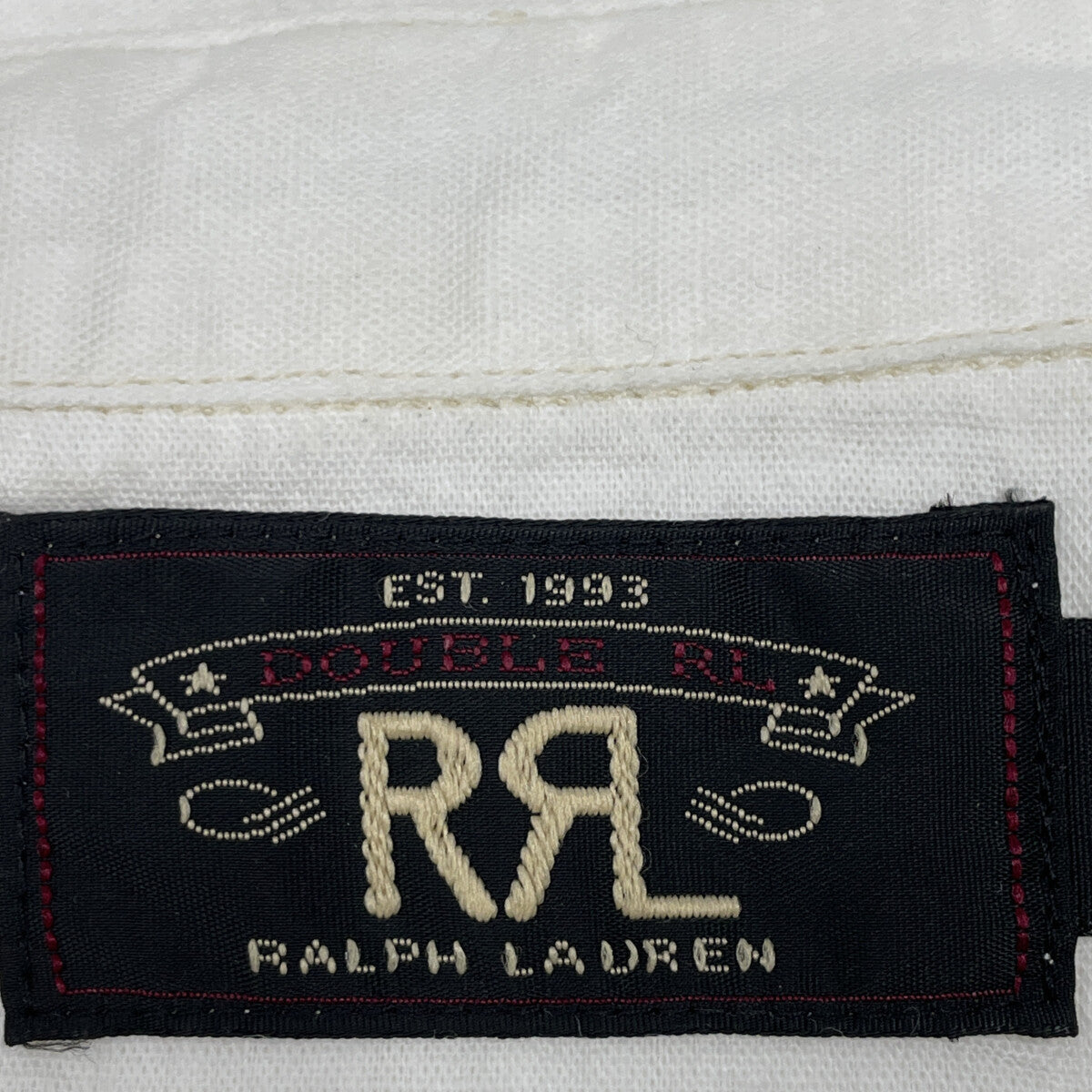 RRL ダブルアールエル ﾎﾜｲﾄ 25SS ｾﾙｳﾞｨｯｼﾞﾃﾞｨﾃｰﾙ ｼｬﾝﾌﾞﾚｰ ﾜｰｸｼｬﾂ トップス S