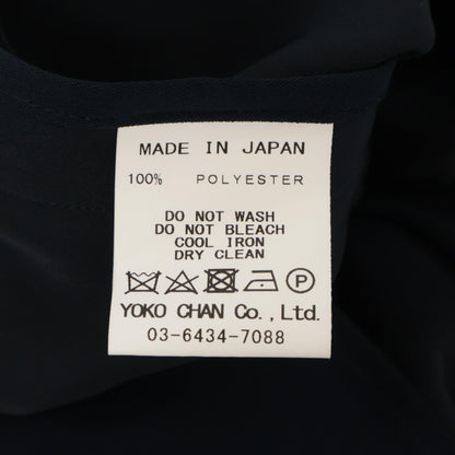 YOKOCHAN ヨーコチャン 23年製 YCB-323-393 ﾈｲﾋﾞｰ ﾊｰﾌｽﾘｰﾌﾞ ﾌﾘﾙﾄﾘﾑﾌﾞﾗｳｽ トップス 38