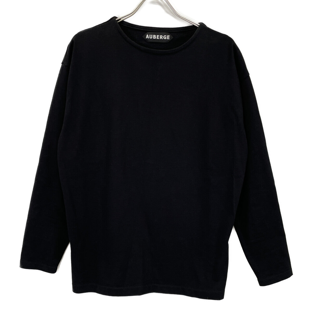 AUBERGE オーベルジュ ﾌﾞﾗｯｸ ｺｯﾄﾝ BONHEUR 長袖Tｼｬﾂ トップス 40