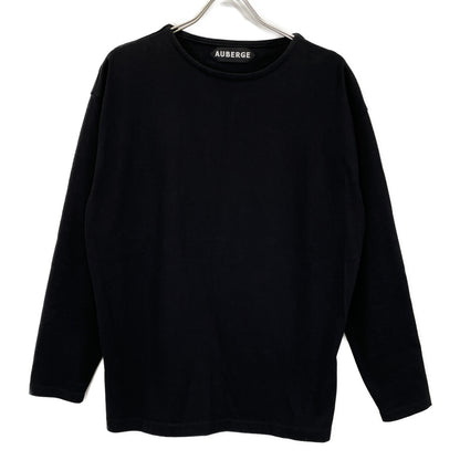 AUBERGE オーベルジュ ﾌﾞﾗｯｸ ｺｯﾄﾝ BONHEUR 長袖Tｼｬﾂ トップス 40