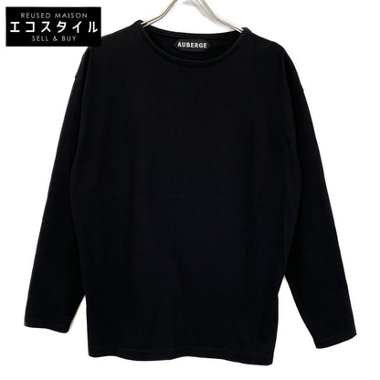 AUBERGE オーベルジュ ﾌﾞﾗｯｸ ｺｯﾄﾝ BONHEUR 長袖Tｼｬﾂ トップス 40