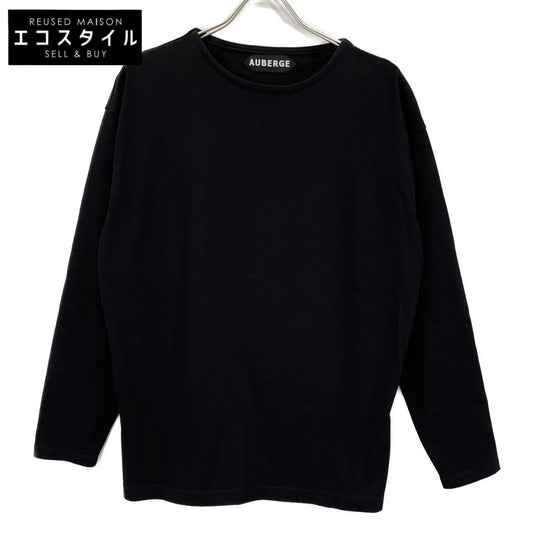 AUBERGE オーベルジュ ﾌﾞﾗｯｸ ｺｯﾄﾝ BONHEUR 長袖Tｼｬﾂ トップス 40
