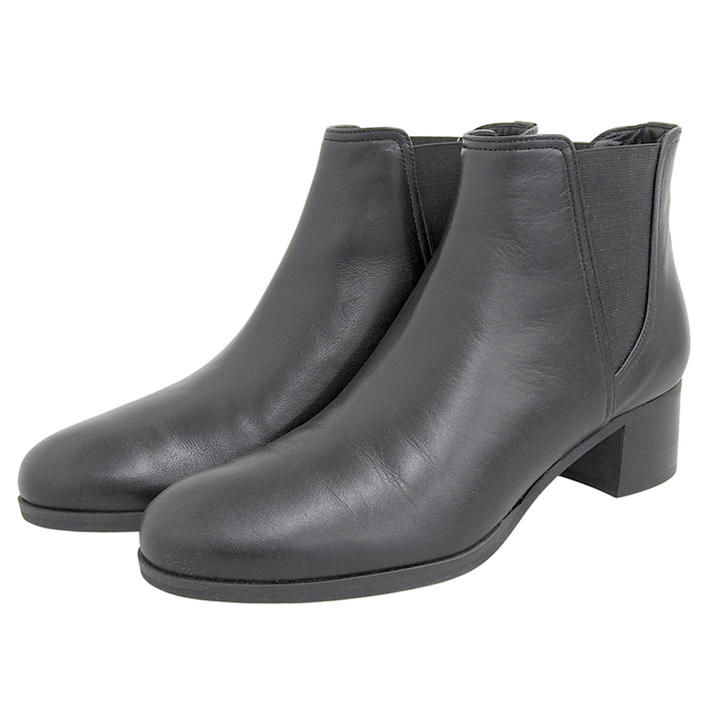 ANTEPRIMA アンテプリマ 美品 レザー サイドゴアブーツ シューズ レディース 黒 ブラック 23cm 1821 シューズ 36(EU)