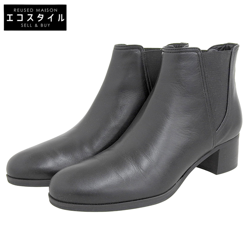 ANTEPRIMA アンテプリマ 美品 レザー サイドゴアブーツ シューズ レディース 黒 ブラック 23cm 1821 シューズ 36(EU)