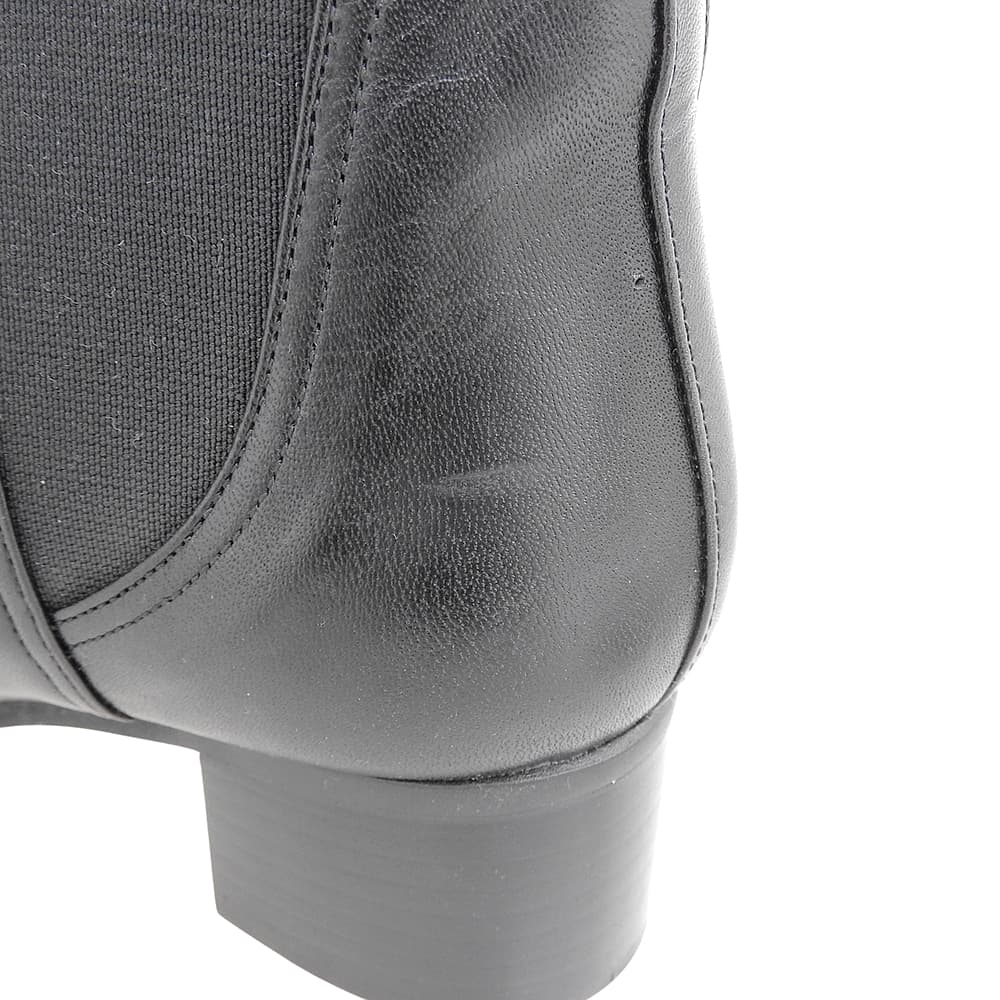 ANTEPRIMA アンテプリマ 美品 レザー サイドゴアブーツ シューズ レディース 黒 ブラック 23cm 1821 シューズ 36(EU)