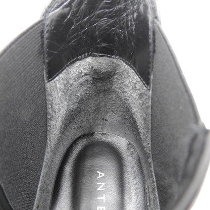 ANTEPRIMA アンテプリマ 美品 レザー サイドゴアブーツ シューズ レディース 黒 ブラック 23cm 1821 シューズ 36(EU)