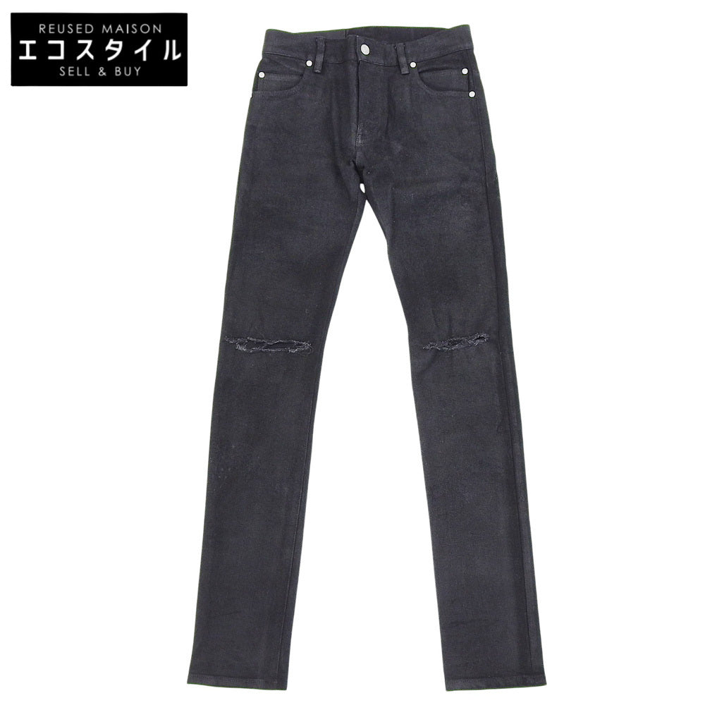 BALMAIN バルマン スリムフィットジーンズ コーティング加工 ボトムス メンズ ブラック 27 RH15230D006 ボトムス 27