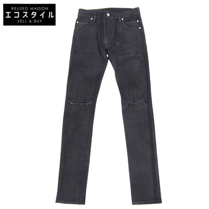 BALMAIN バルマン スリムフィットジーンズ コーティング加工 ボトムス メンズ ブラック 27 RH15230D006 ボトムス 27