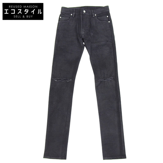 BALMAIN バルマン スリムフィットジーンズ コーティング加工 ボトムス メンズ ブラック 27 RH15230D006 ボトムス 27