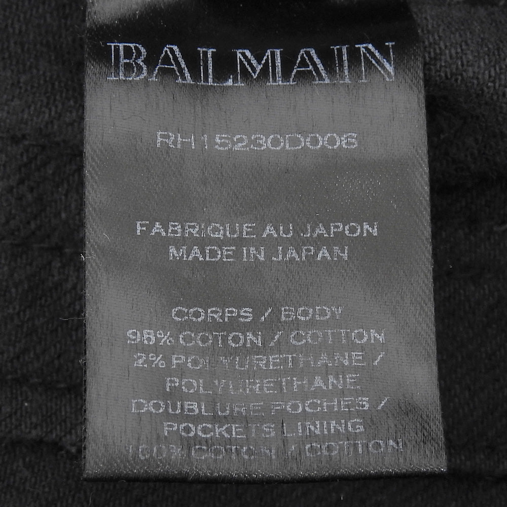 BALMAIN バルマン スリムフィットジーンズ コーティング加工 ボトムス メンズ ブラック 27 RH15230D006 ボトムス 27