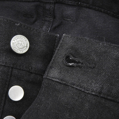 BALMAIN バルマン スリムフィットジーンズ コーティング加工 ボトムス メンズ ブラック 27 RH15230D006 ボトムス 27